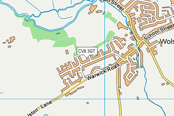CV8 3GT map - OS VectorMap District (Ordnance Survey)