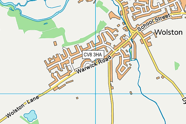 CV8 3HA map - OS VectorMap District (Ordnance Survey)
