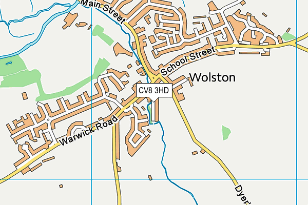 CV8 3HD map - OS VectorMap District (Ordnance Survey)