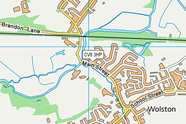 CV8 3HP map - OS VectorMap District (Ordnance Survey)