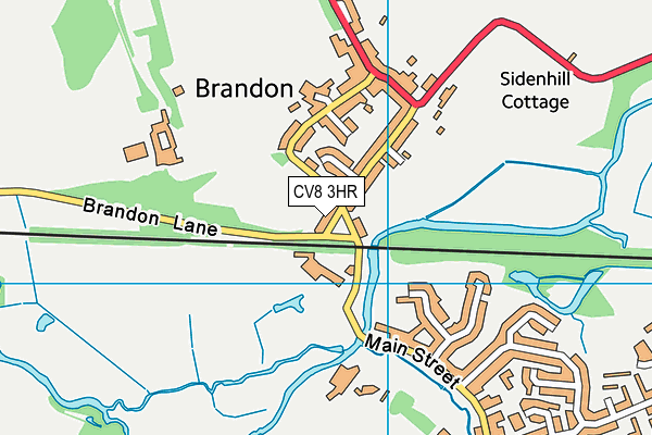 CV8 3HR map - OS VectorMap District (Ordnance Survey)