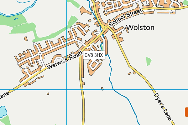 Map of THE HALF MOON WOLSTON LIMITED at district scale