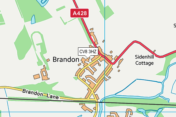 CV8 3HZ map - OS VectorMap District (Ordnance Survey)