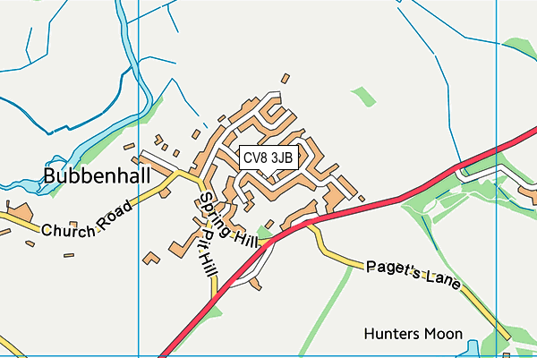 CV8 3JB map - OS VectorMap District (Ordnance Survey)