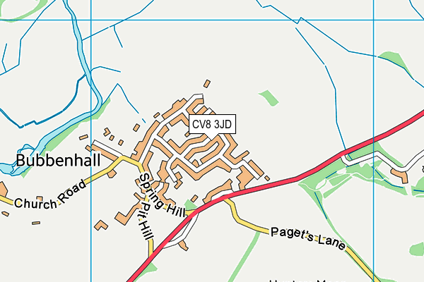 CV8 3JD map - OS VectorMap District (Ordnance Survey)