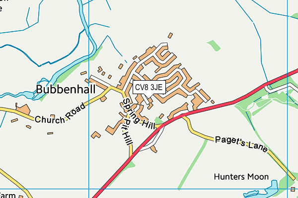 CV8 3JE map - OS VectorMap District (Ordnance Survey)