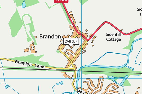 CV8 3JF map - OS VectorMap District (Ordnance Survey)