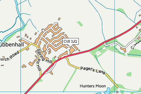 CV8 3JQ map - OS VectorMap District (Ordnance Survey)
