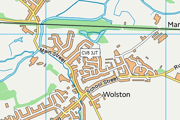 CV8 3JT map - OS VectorMap District (Ordnance Survey)