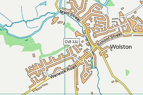 CV8 3JU map - OS VectorMap District (Ordnance Survey)