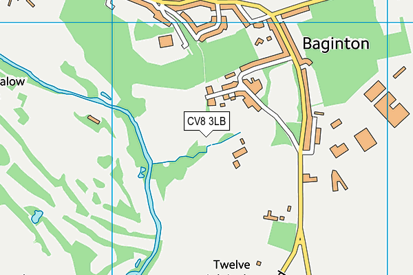 CV8 3LB map - OS VectorMap District (Ordnance Survey)