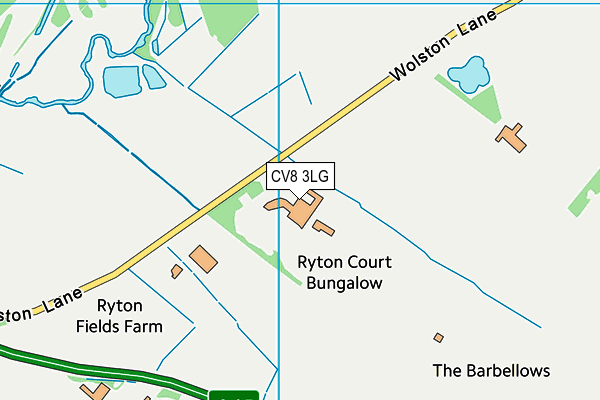 CV8 3LG map - OS VectorMap District (Ordnance Survey)