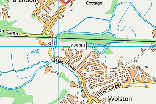 CV8 3LJ map - OS VectorMap District (Ordnance Survey)