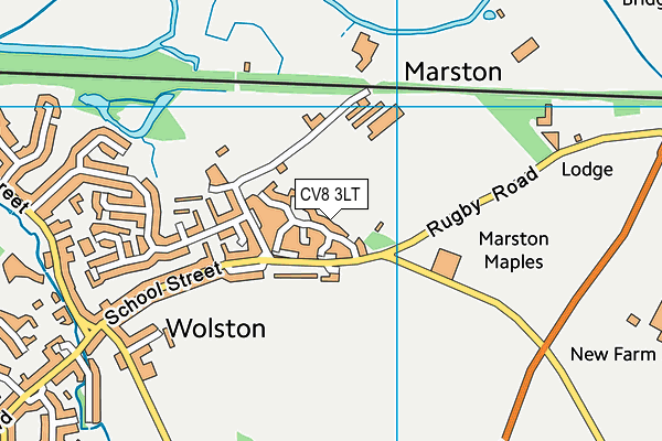 CV8 3LT map - OS VectorMap District (Ordnance Survey)