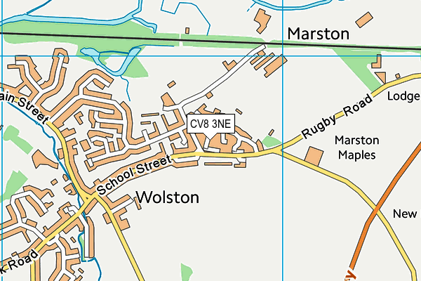 CV8 3NE map - OS VectorMap District (Ordnance Survey)