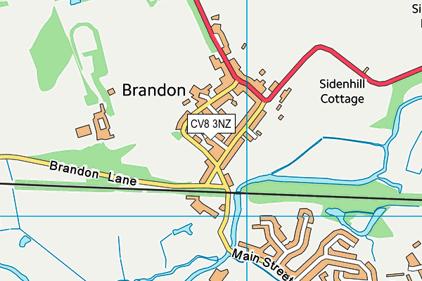 CV8 3NZ map - OS VectorMap District (Ordnance Survey)