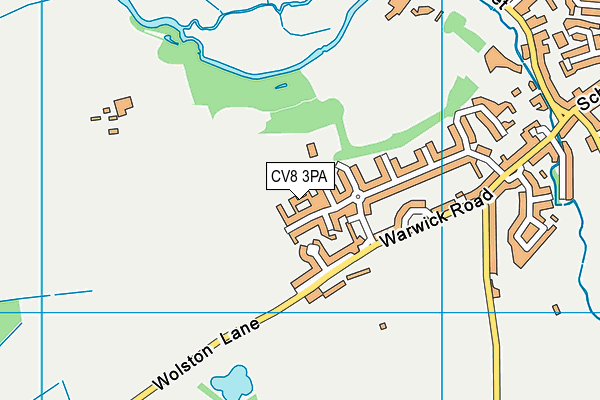 CV8 3PA map - OS VectorMap District (Ordnance Survey)