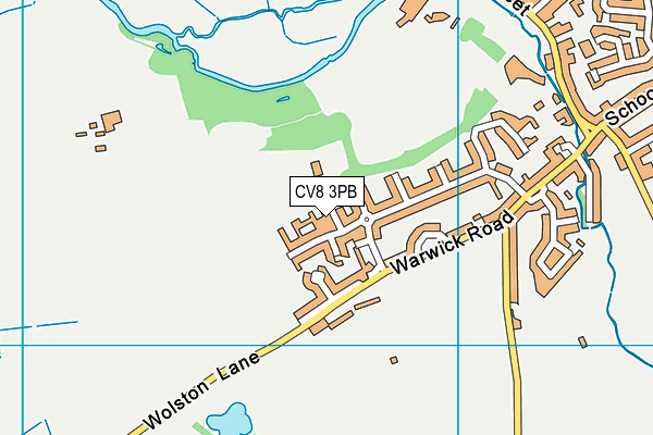 CV8 3PB map - OS VectorMap District (Ordnance Survey)