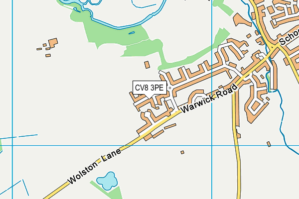 CV8 3PE map - OS VectorMap District (Ordnance Survey)