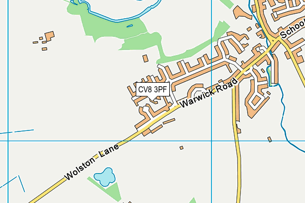 CV8 3PF map - OS VectorMap District (Ordnance Survey)