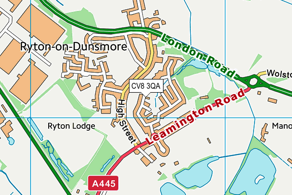 CV8 3QA map - OS VectorMap District (Ordnance Survey)