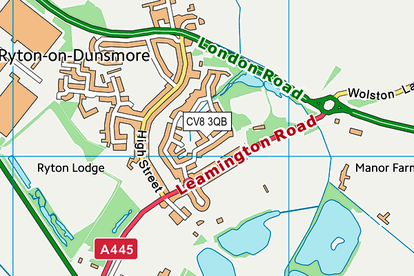 CV8 3QB map - OS VectorMap District (Ordnance Survey)