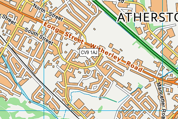 Map of OLD VICARAGE ATHERSTONE (1992) LIMITED at district scale