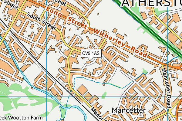 CV9 1AS map - OS VectorMap District (Ordnance Survey)