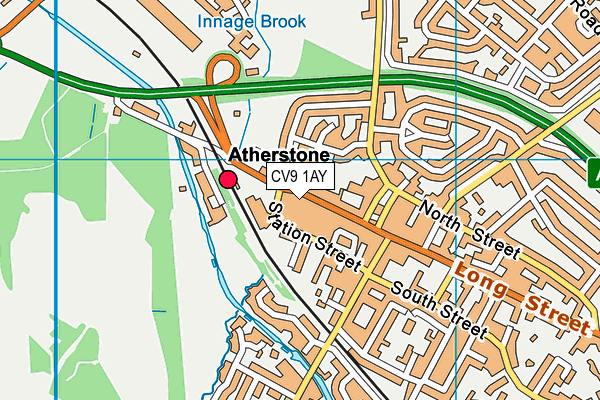 Map of SPICE INN ATHERSTONE T/A HERBS & SPICES LTD at district scale