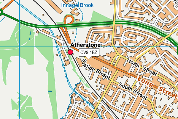 CV9 1BZ map - OS VectorMap District (Ordnance Survey)
