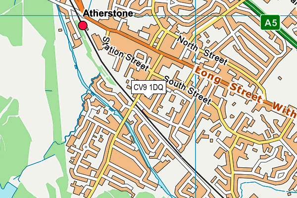 CV9 1DQ map - OS VectorMap District (Ordnance Survey)