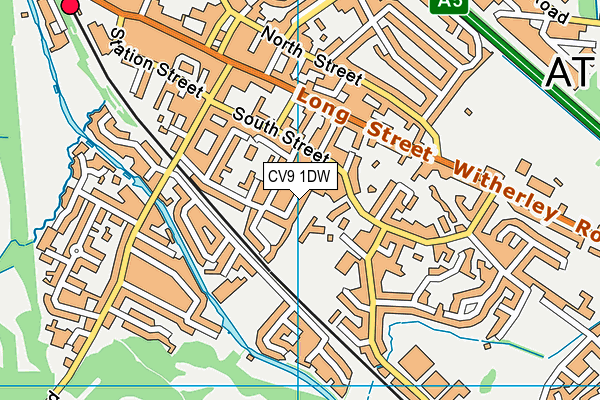 CV9 1DW map - OS VectorMap District (Ordnance Survey)