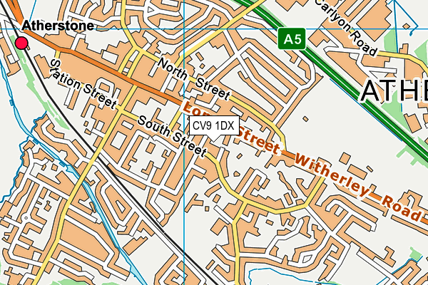 CV9 1DX map - OS VectorMap District (Ordnance Survey)