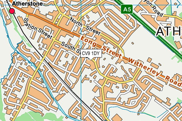 CV9 1DY map - OS VectorMap District (Ordnance Survey)