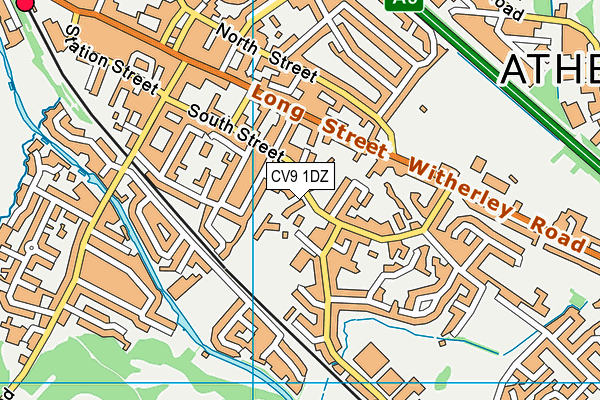 CV9 1DZ map - OS VectorMap District (Ordnance Survey)