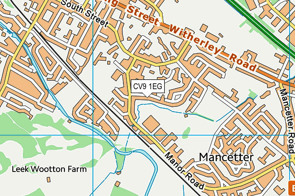 CV9 1EG map - OS VectorMap District (Ordnance Survey)