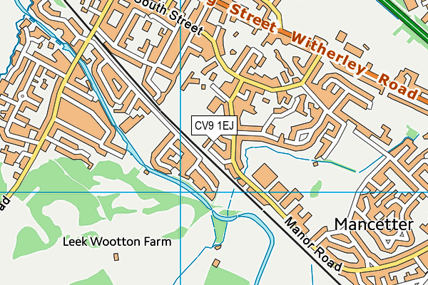 CV9 1EJ map - OS VectorMap District (Ordnance Survey)