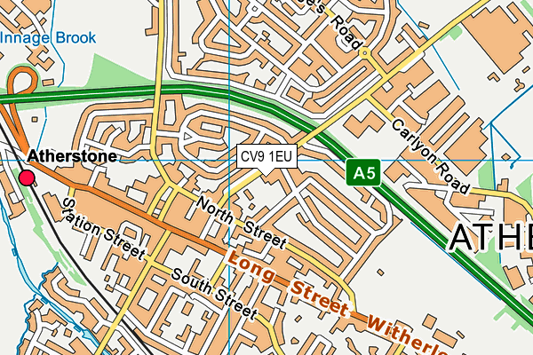 CV9 1EU map - OS VectorMap District (Ordnance Survey)