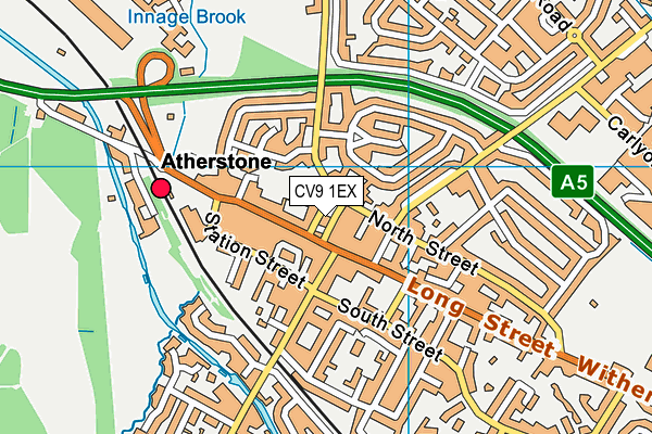 CV9 1EX map - OS VectorMap District (Ordnance Survey)