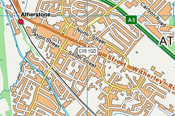 CV9 1GD map - OS VectorMap District (Ordnance Survey)