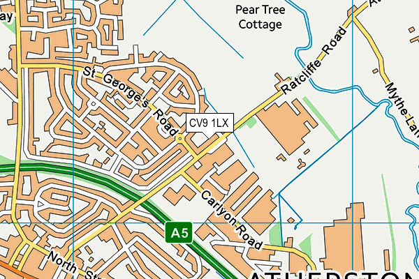 CV9 1LX map - OS VectorMap District (Ordnance Survey)
