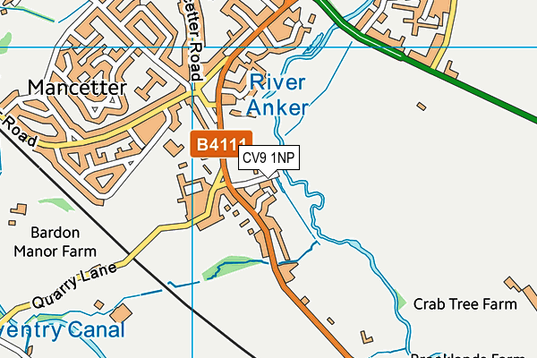 CV9 1NP map - OS VectorMap District (Ordnance Survey)
