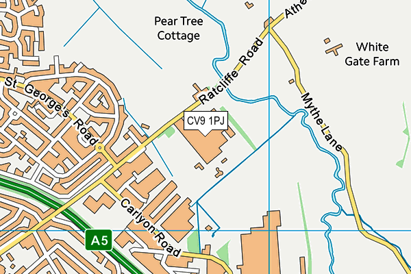 CV9 1PJ map - OS VectorMap District (Ordnance Survey)