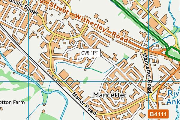 Mancetter Recreation Ground map (CV9 1PT) - OS VectorMap District (Ordnance Survey)