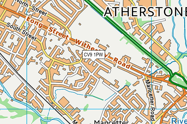 CV9 1PW map - OS VectorMap District (Ordnance Survey)