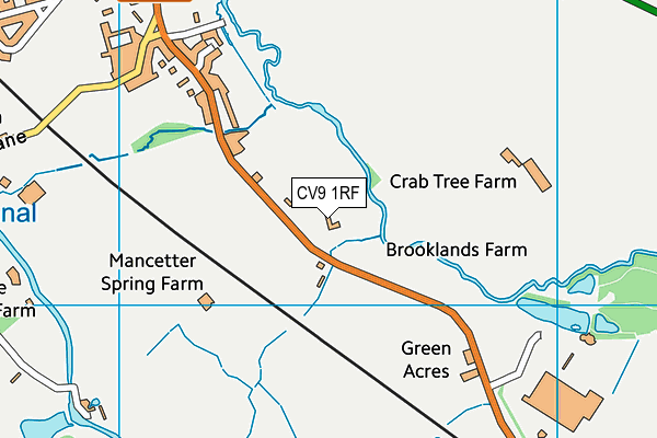 CV9 1RF map - OS VectorMap District (Ordnance Survey)