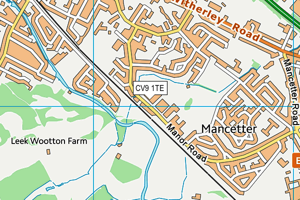 CV9 1TE map - OS VectorMap District (Ordnance Survey)