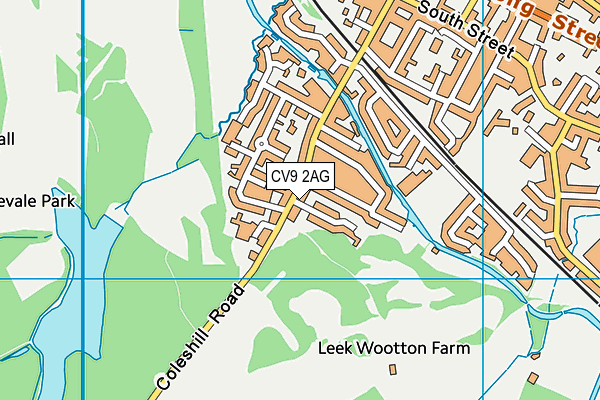 CV9 2AG map - OS VectorMap District (Ordnance Survey)