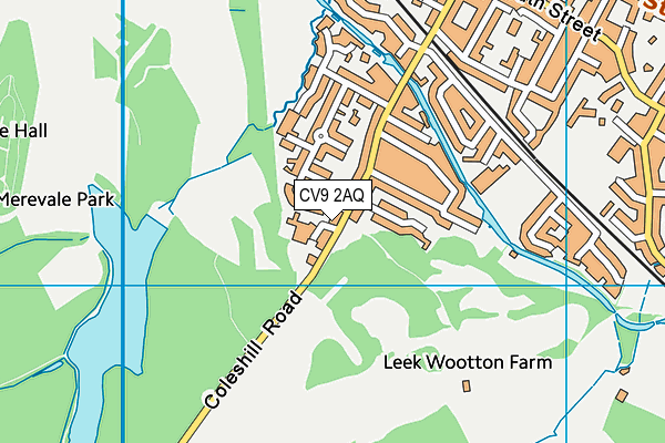 CV9 2AQ map - OS VectorMap District (Ordnance Survey)