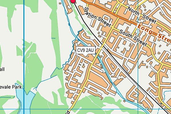 CV9 2AU map - OS VectorMap District (Ordnance Survey)